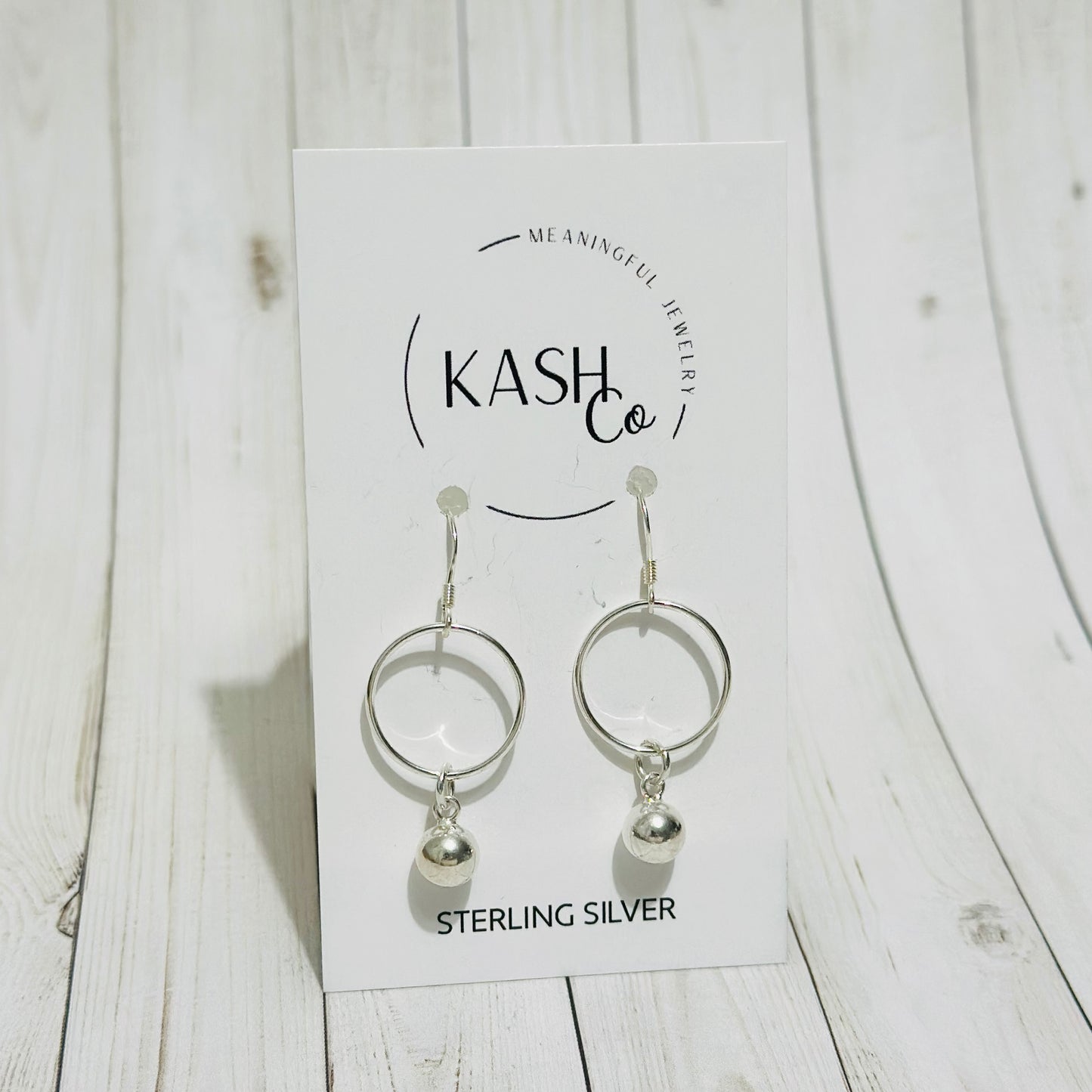 Bead Drop Sterling Silver Earring